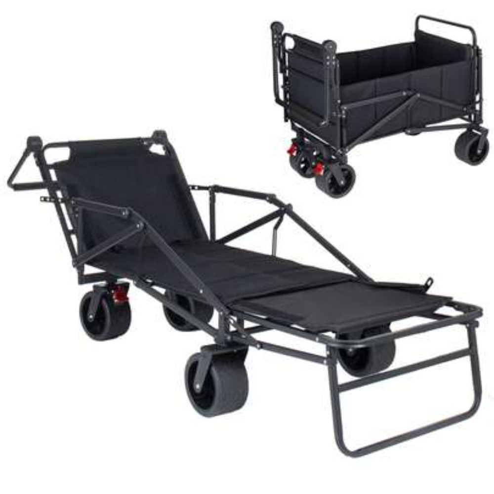 Camp Table Folding - 3-In-1 Seat Wagon Cart with Cup