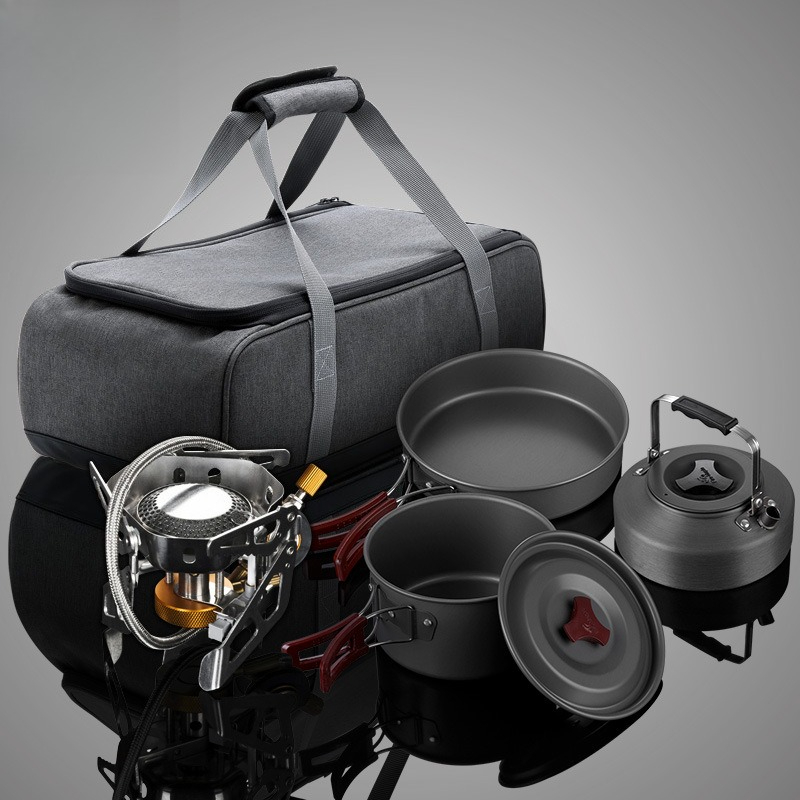 Outdoor Camping Gas Stove - Portable Split Gas Stove Cookware Set