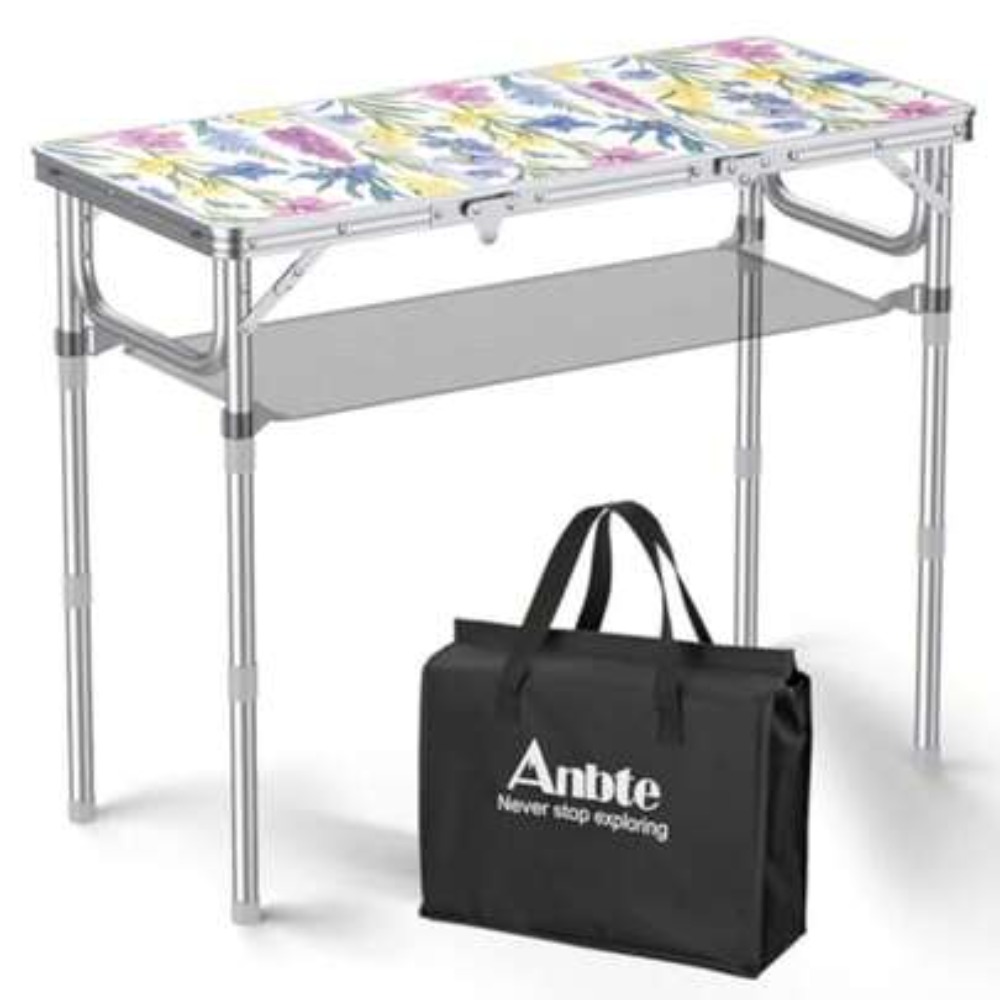 Camp Table Folding - Folding Camping Table with Storage Net