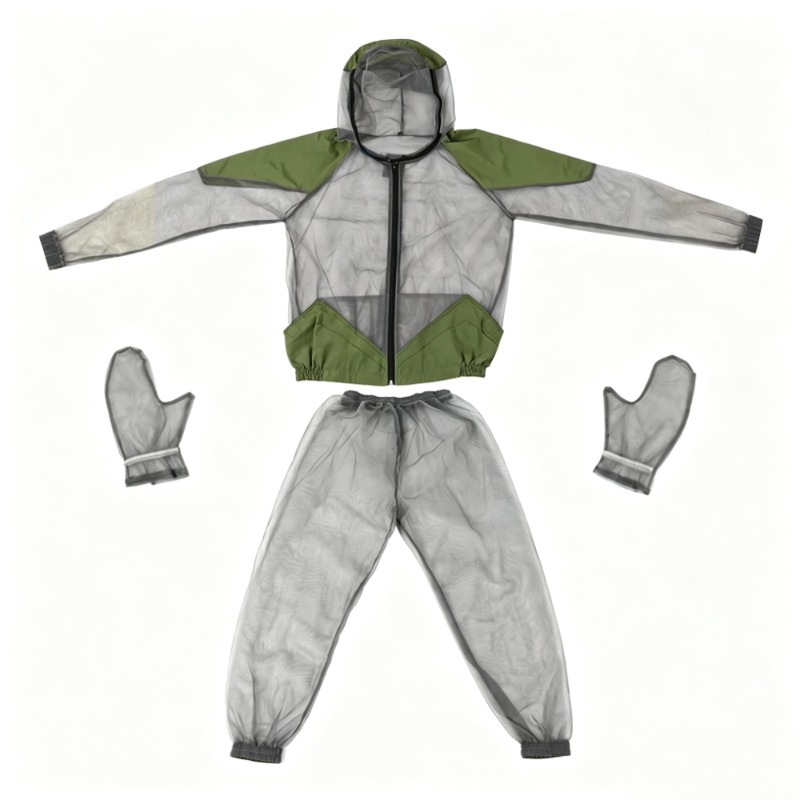 Outdoor Camping Jacket - Outdoor Mosquito Repellent Suit Mesh Hooded