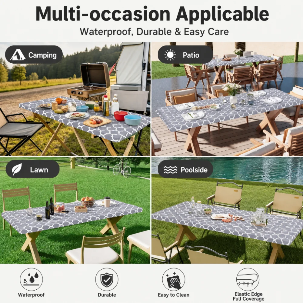 Rectangle Table Cloth Cover, P - Camp Table Folding 评论和价格