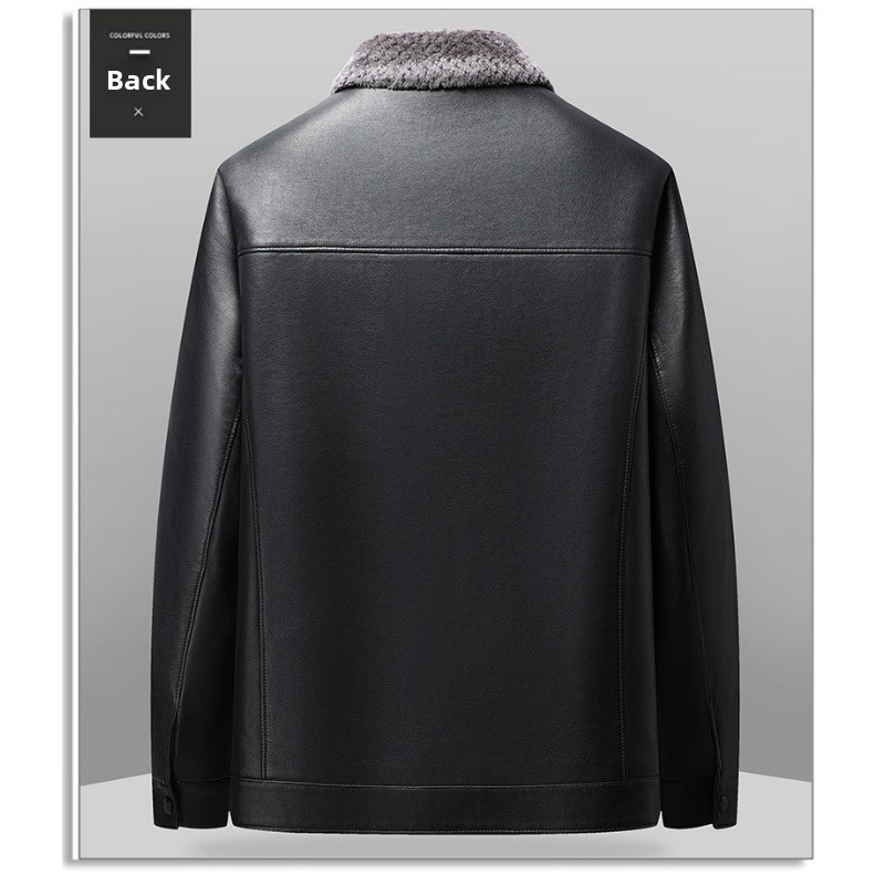 Men's Warm Leather Jacket Casu - Outdoor Camping Jacket 评论和价格