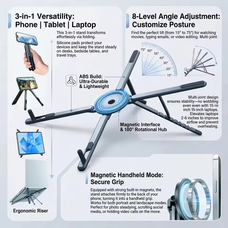 Portable Magnetic Phone Holder - Camp Table Folding 评论和价格