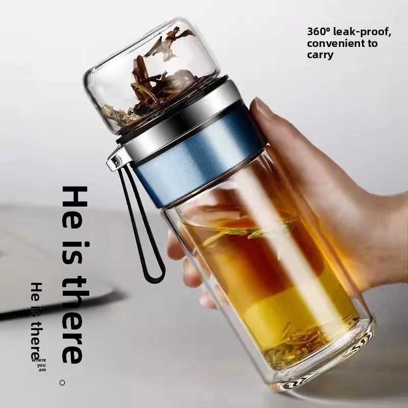 Double Layer Glass Tea Water S - Portable Water Filter 评论和价格