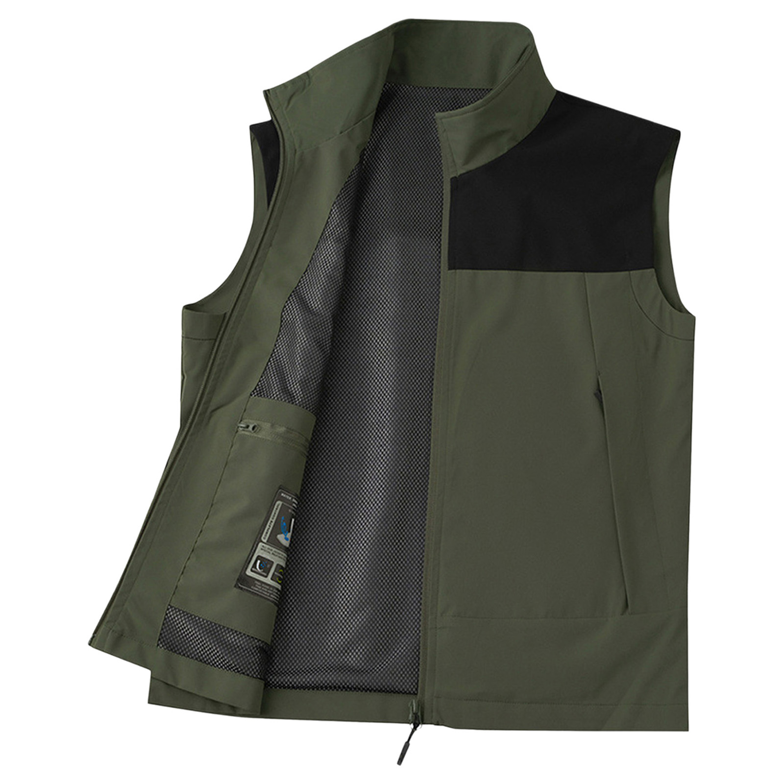 #M-5XL Men Golf Vest Stand Col - Outdoor Camping Jacket 评论和价格
