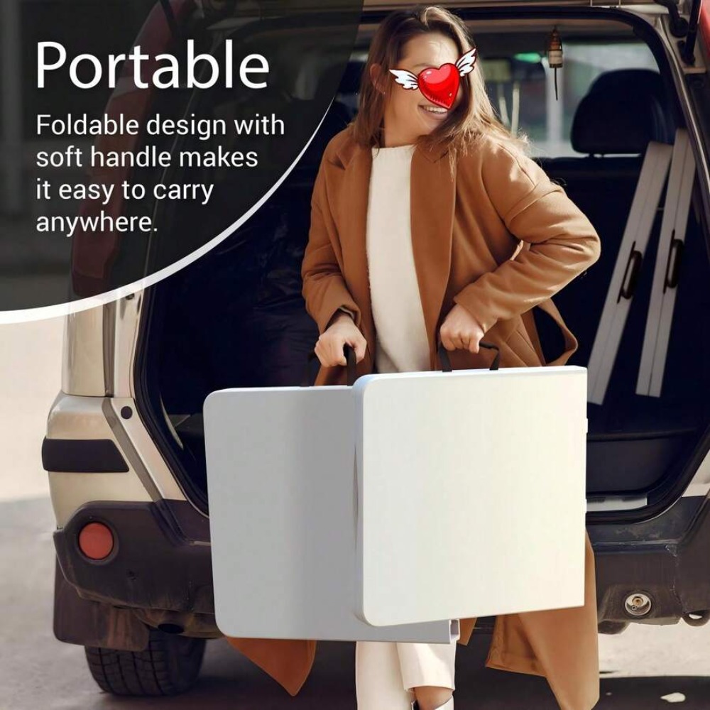 4FT Foldable Table Adjustable  - Camp Table Folding 评论和价格