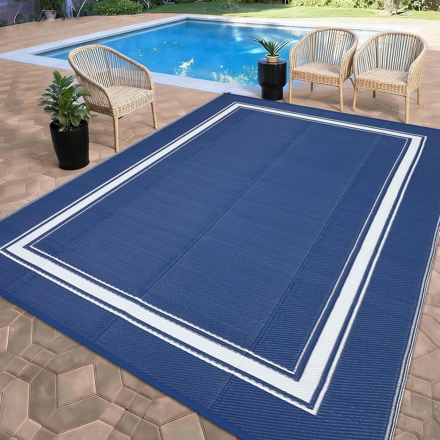 8x10/9X12FT Outdoor Rug Carpet - Outdoor Camping Rugs 8X10 评论和价格