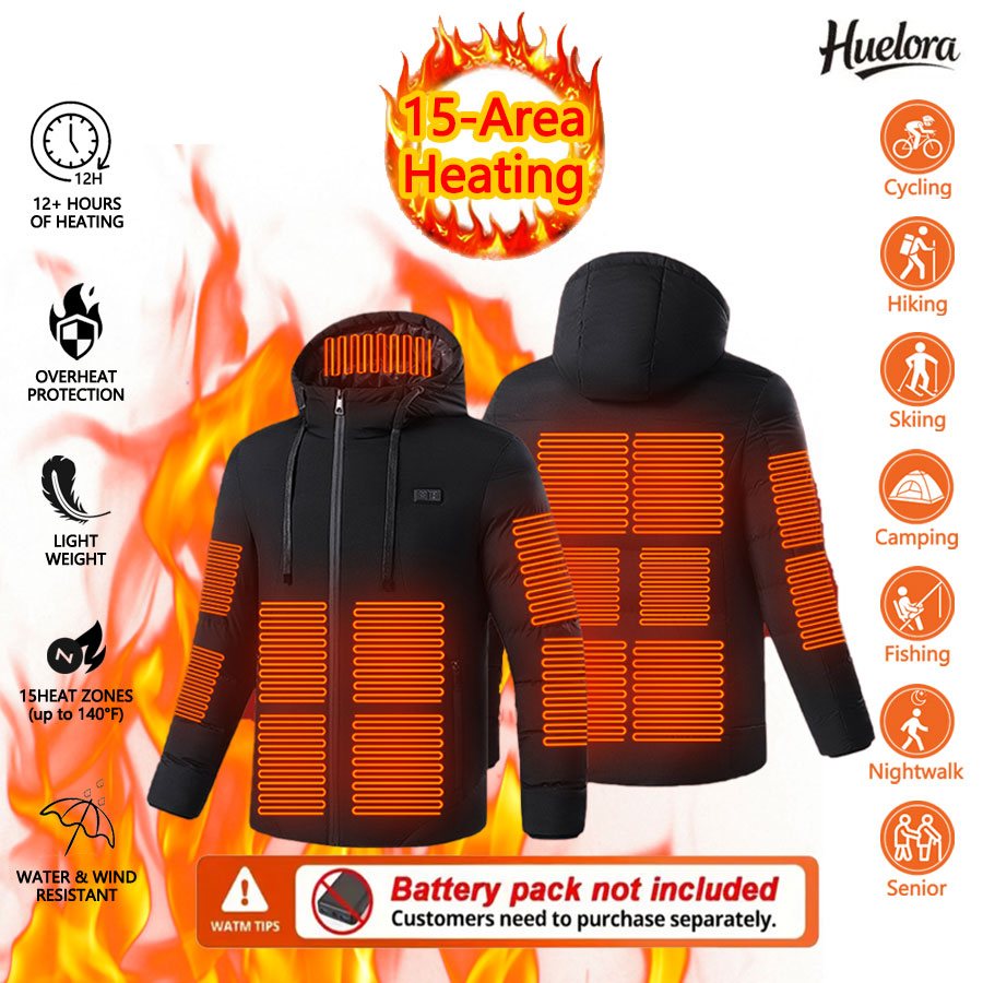 Huelora 11 Area Heated Jacket  - Outdoor Camping Jacket 评论和价格