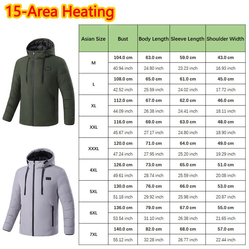 Huelora 11 Area Heated Jacket  - Outdoor Camping Jacket 评论和价格
