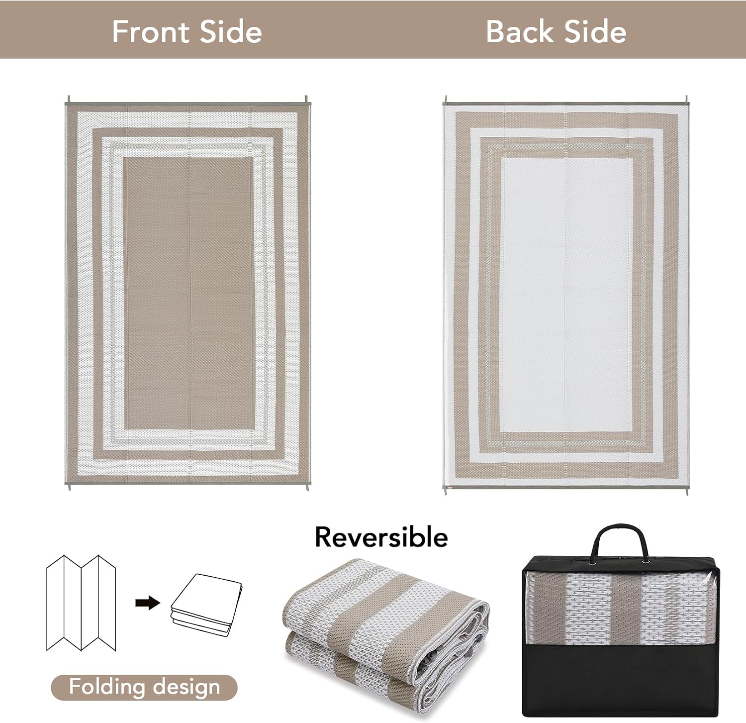 8x10 Outdoor Rug – Waterproof  - Outdoor Camping Rugs 8X10 评论和价格